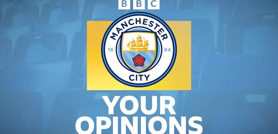Manchester City logo with BBC Your Opinions text