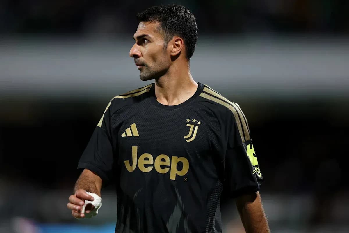Juventus player in black kit during match