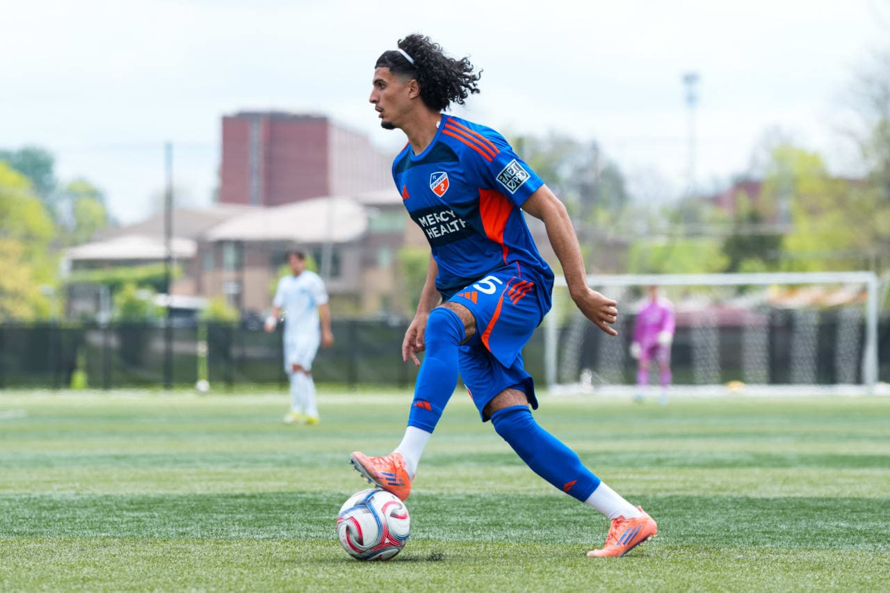 Player dribbling the ball during match