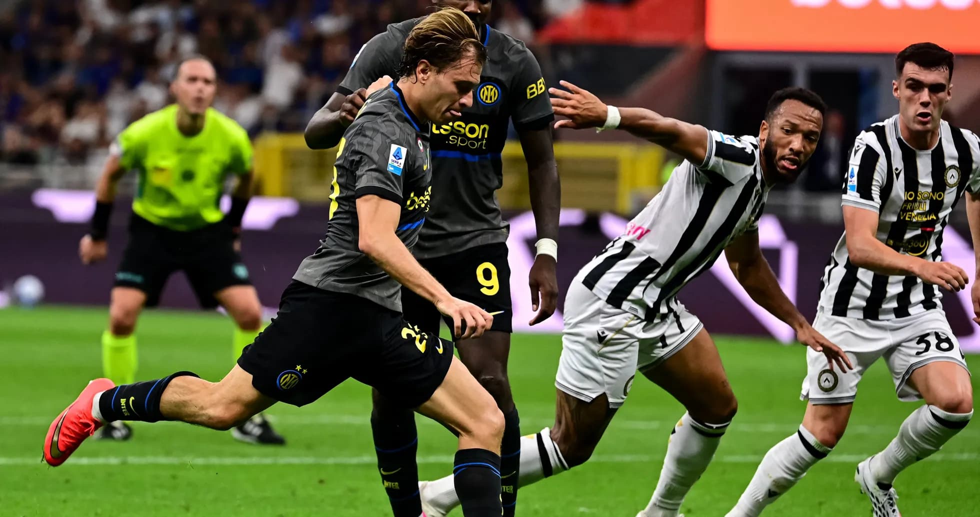 Player running with the ball during a match