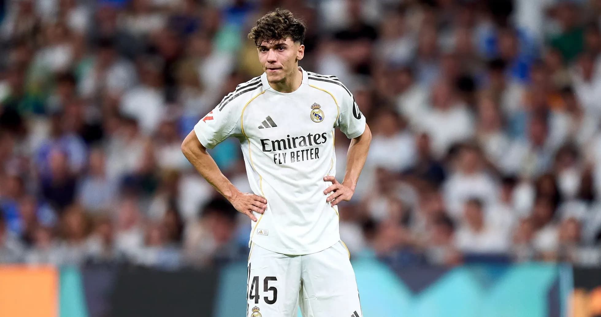 Real Madrid player in white jersey during match