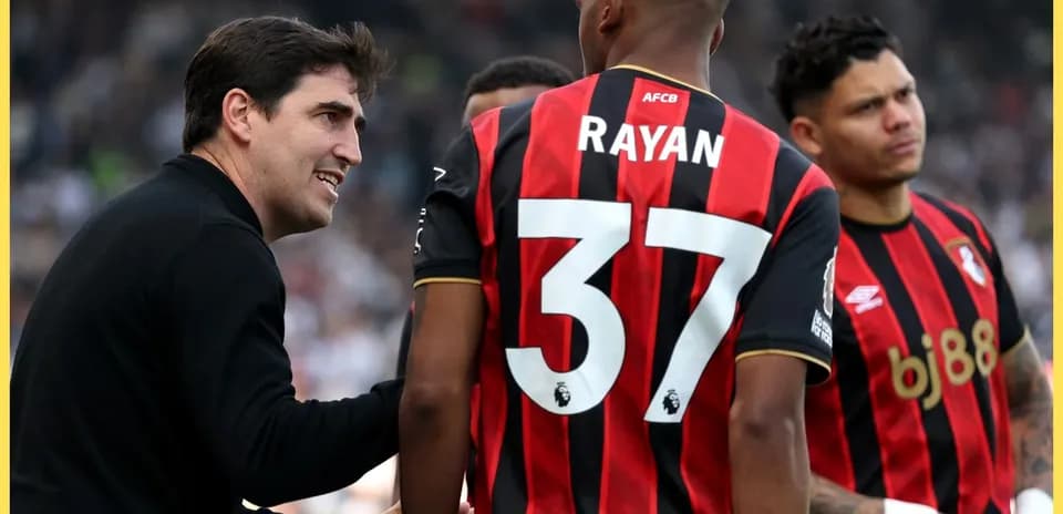 Coach discussing strategy with AFC Bournemouth players