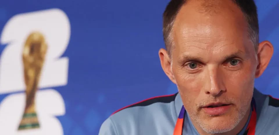 Manager speaking at FIFA World Cup press conference