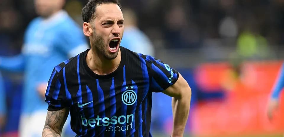 Inter player celebrating during Serie A match