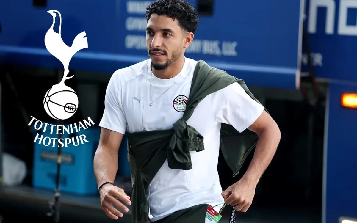 Player wearing Egypt jersey arriving at training facility
