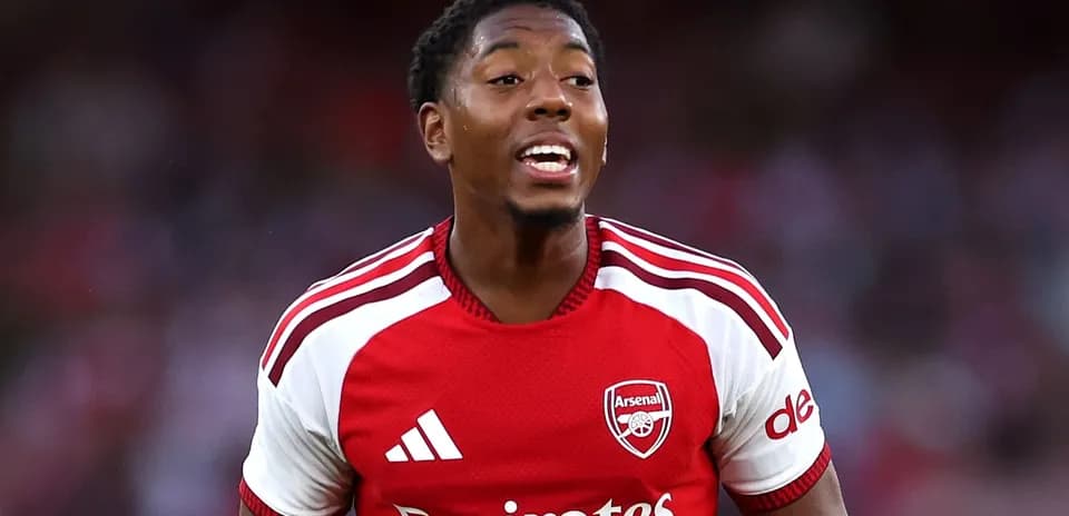 Arsenal player celebrating during a match