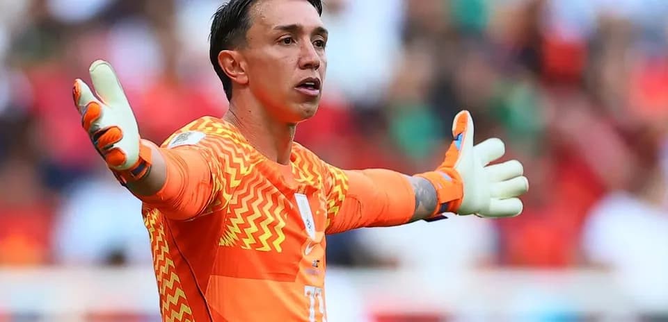 Goalkeeper gesturing during a match