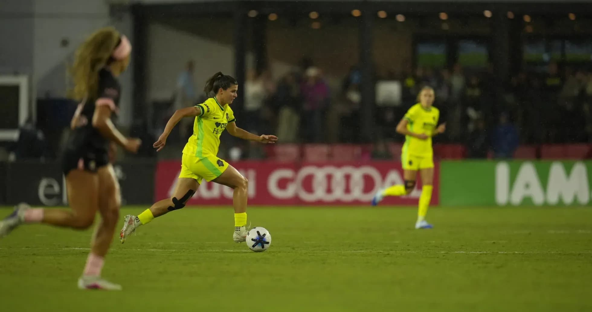 Player running with the ball during match