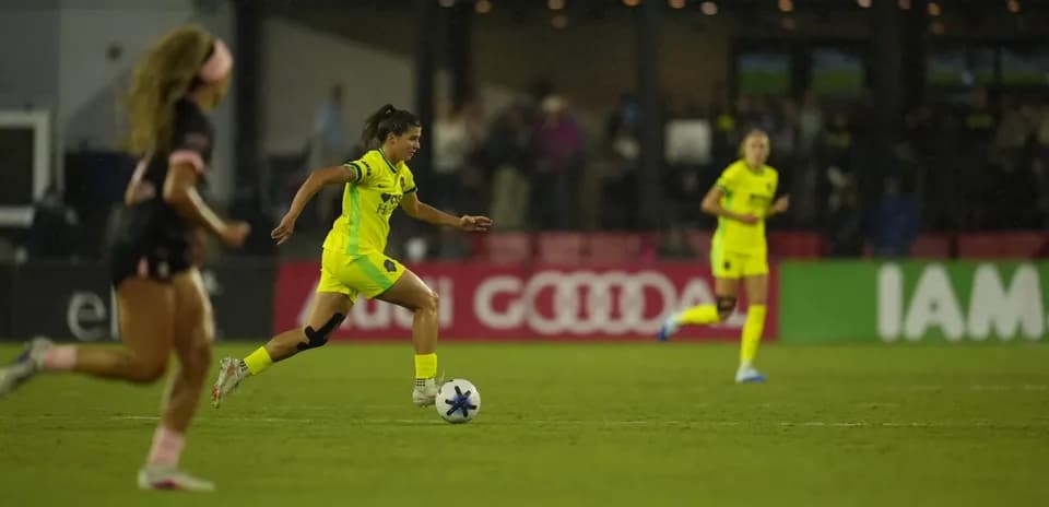 Player running with the ball during match