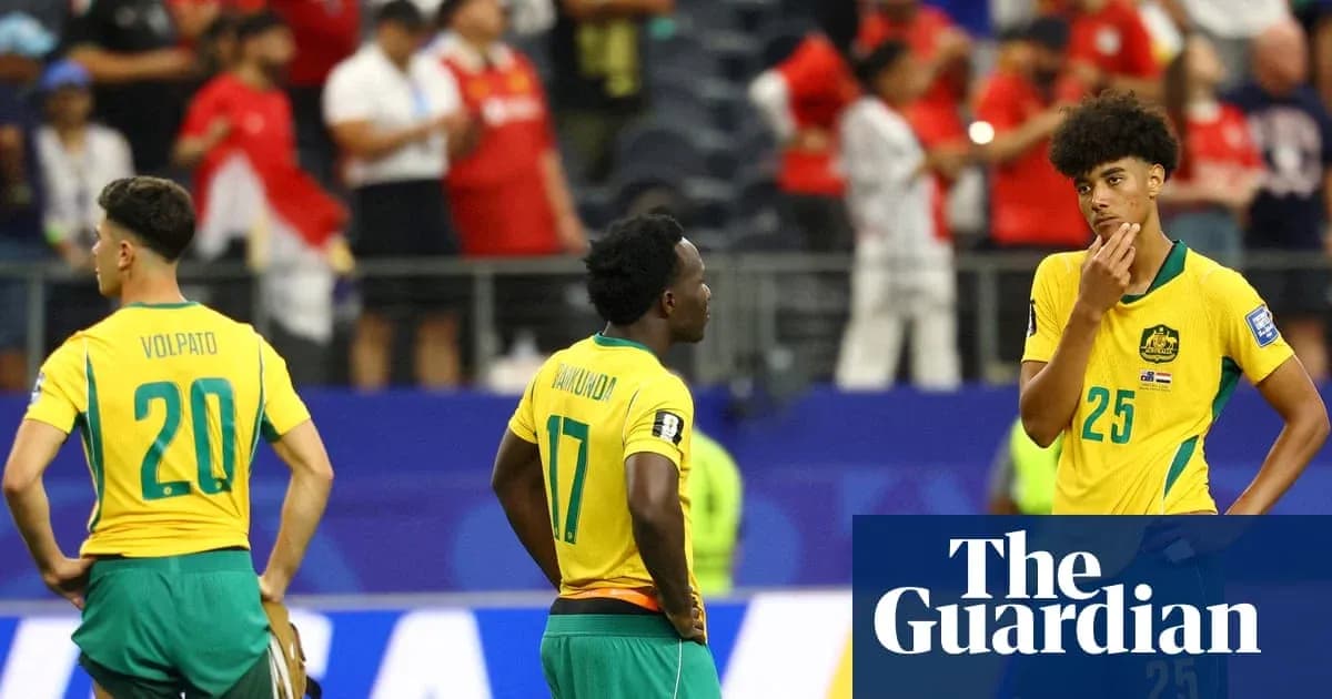 Three Australian players in yellow jerseys after match