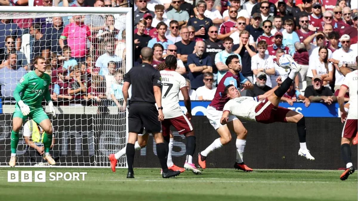 Player attempting an overhead kick in match