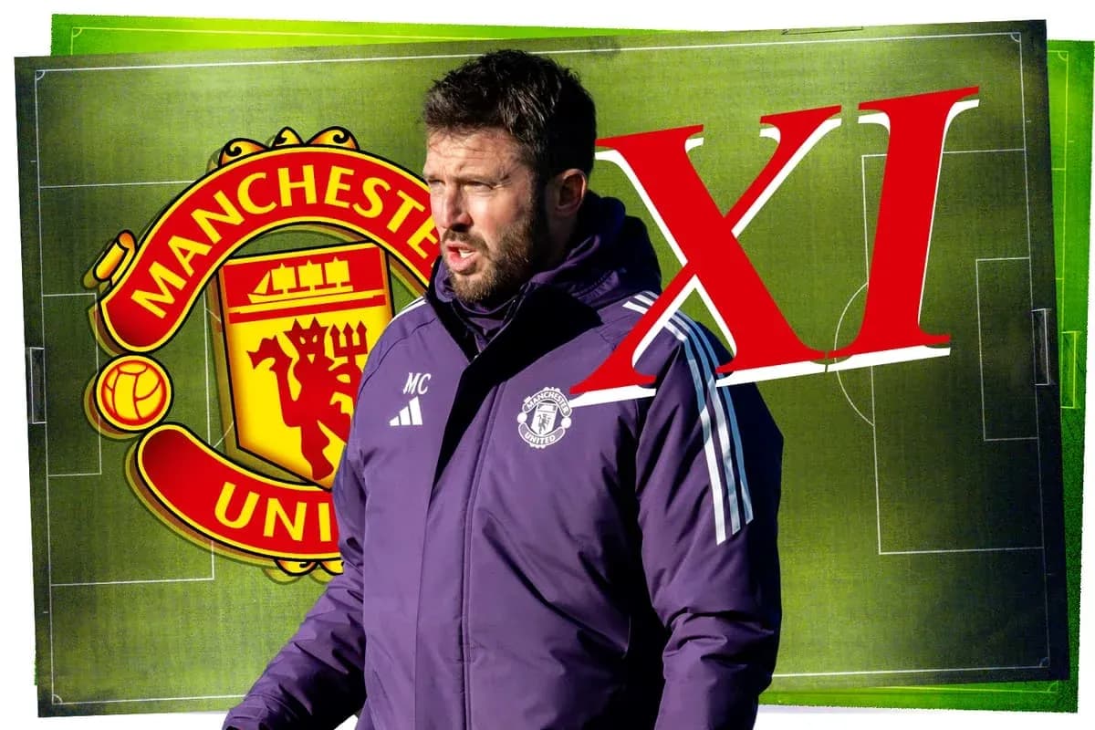 Manchester United coach discussing starting XI strategy