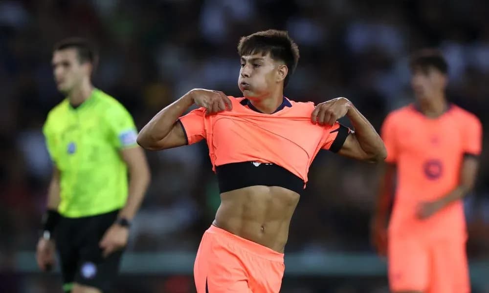 Player removing shirt during football match