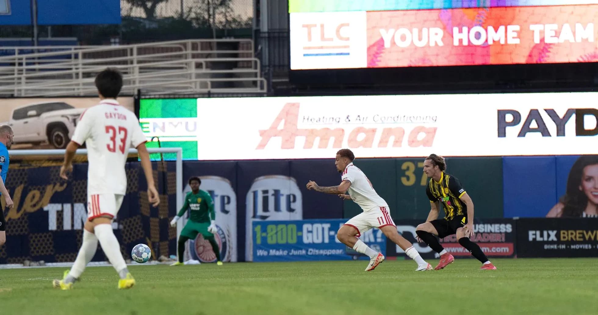 Players competing during Phoenix Rising match
