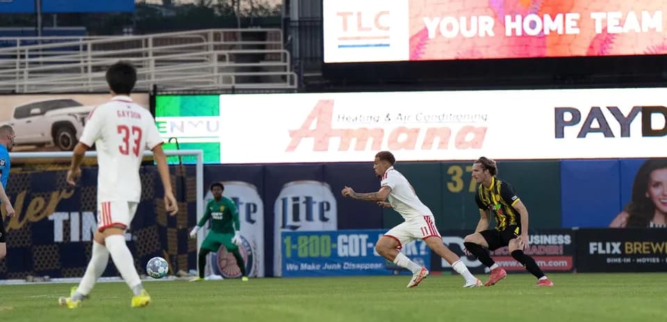 Players competing during Phoenix Rising match
