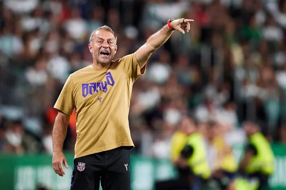 Coach directing players from the sidelines during match