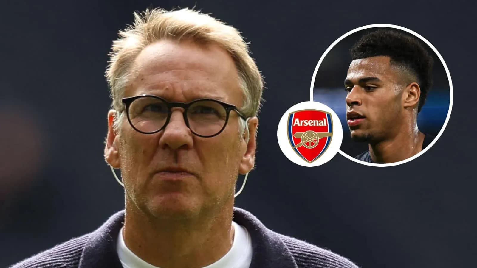 Man discussing Arsenal player during analysis segment