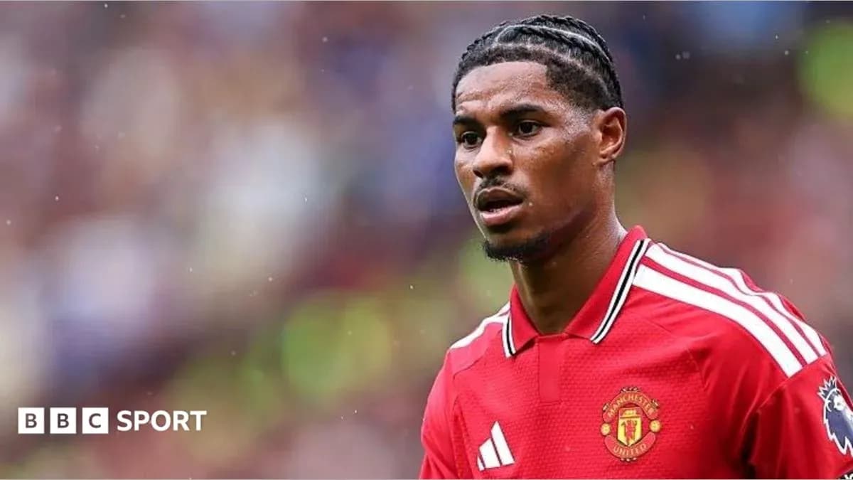 Player in Manchester United jersey during match