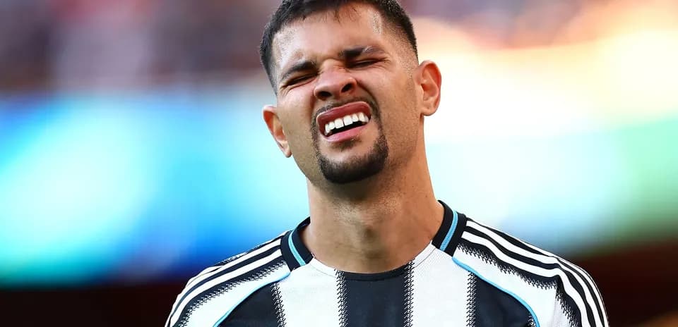 Player showing frustration on the field during match
