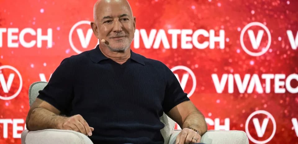 Speaker sitting on stage at Vivatech event