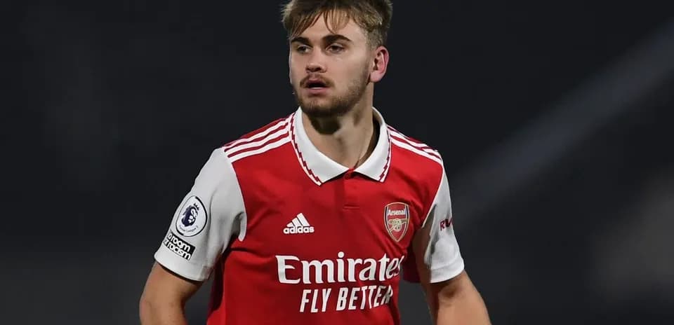Player wearing Arsenal kit during a match