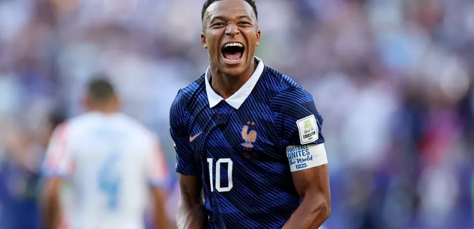 Player celebrating with a loud cheer during match