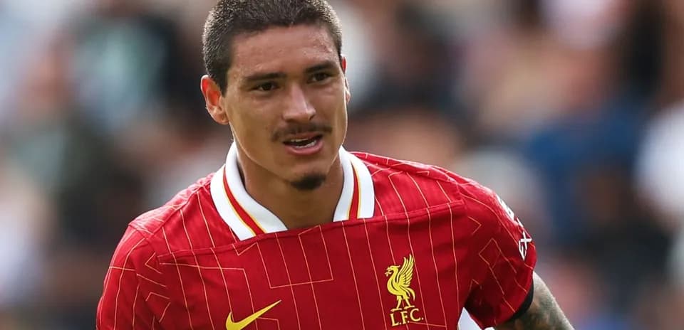 Player in red Liverpool jersey running on field