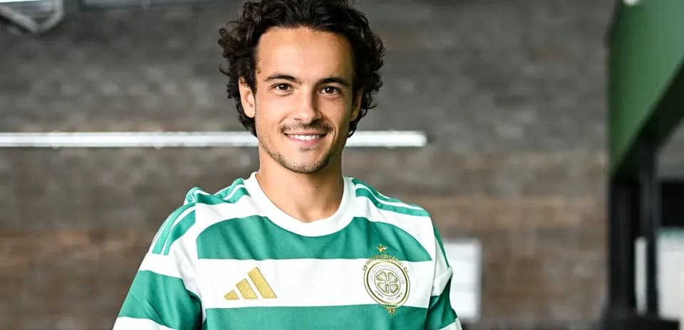 Player wearing Celtic FC jersey in training facility