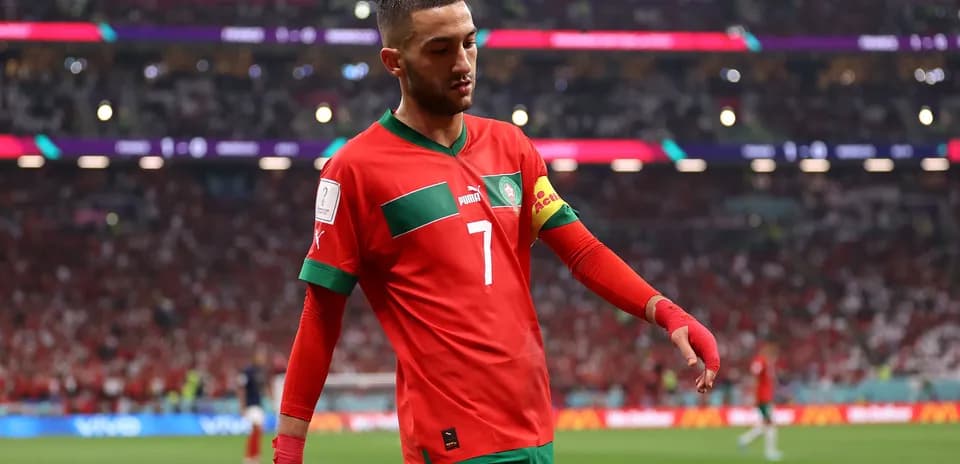 Player wearing Morocco jersey during a match