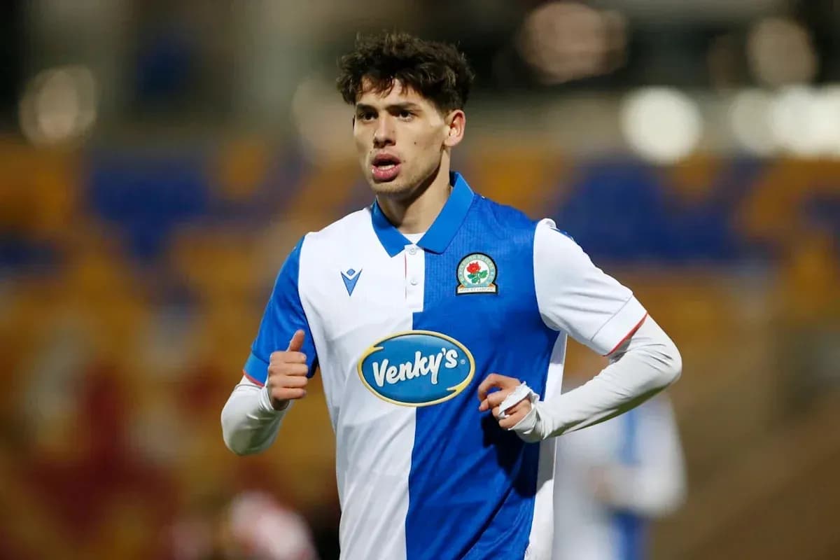 Player in Blackburn Rovers kit during match