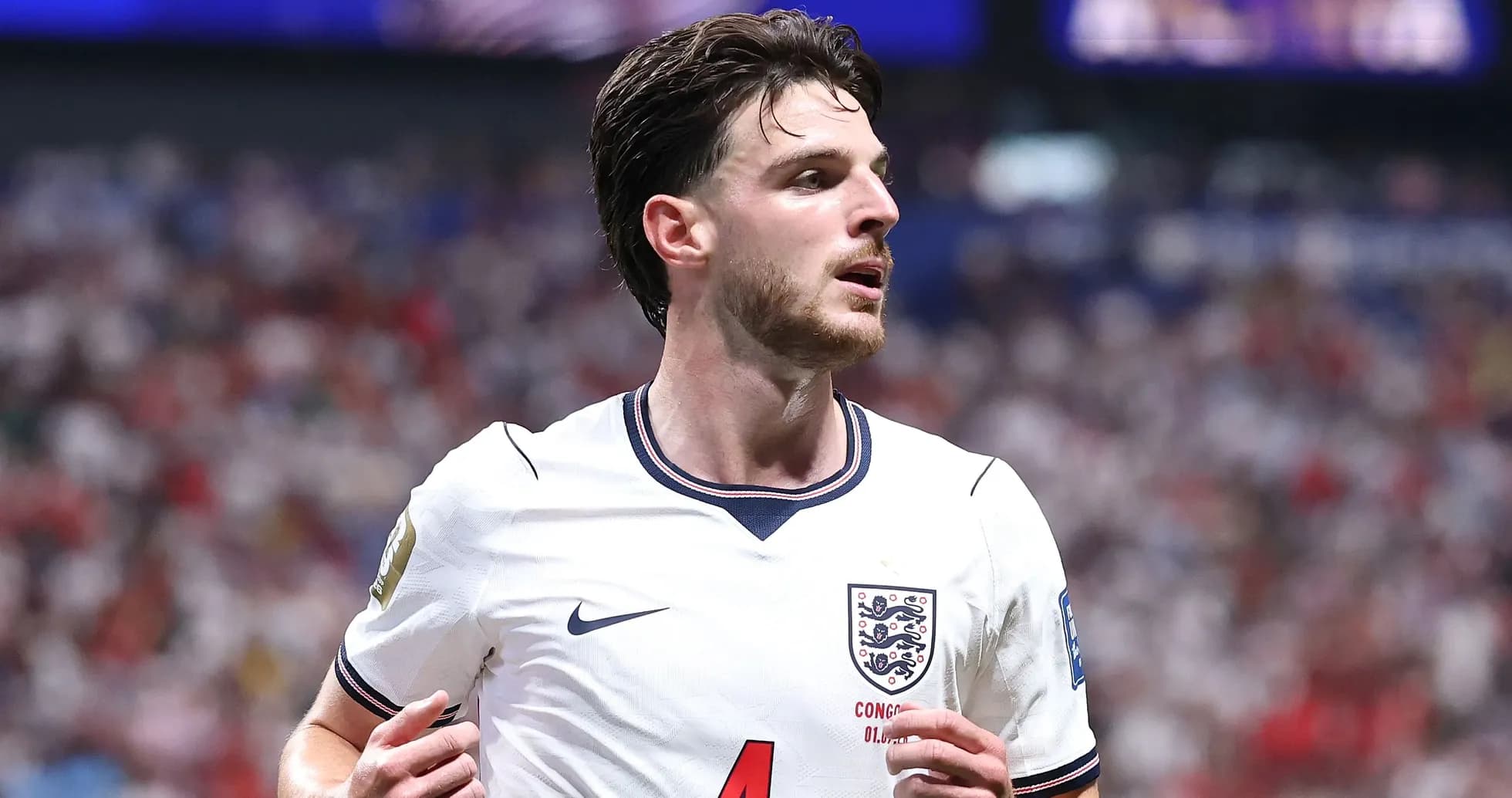 Player wearing England kit during a match