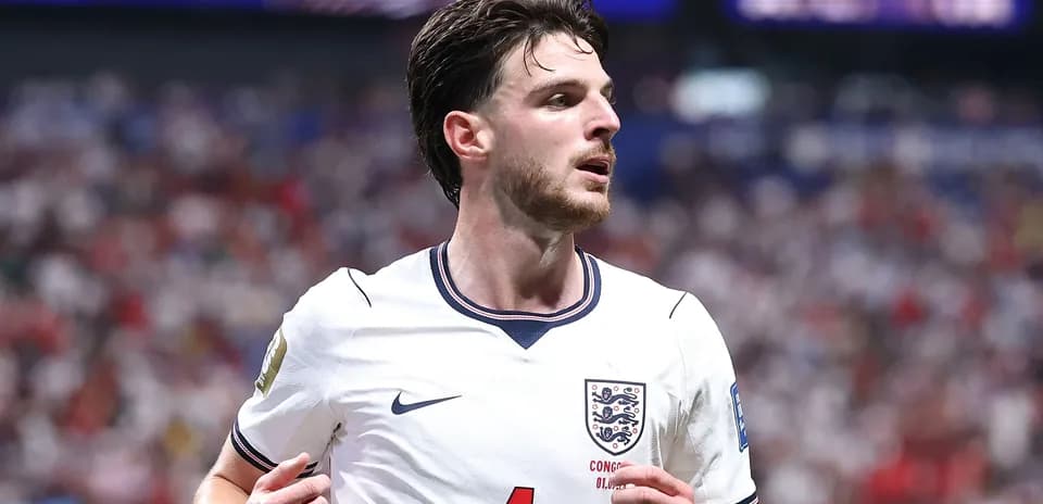 Player wearing England kit during a match