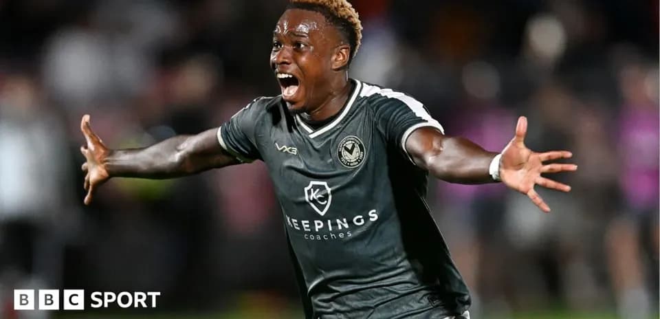 Player celebrating after scoring a goal