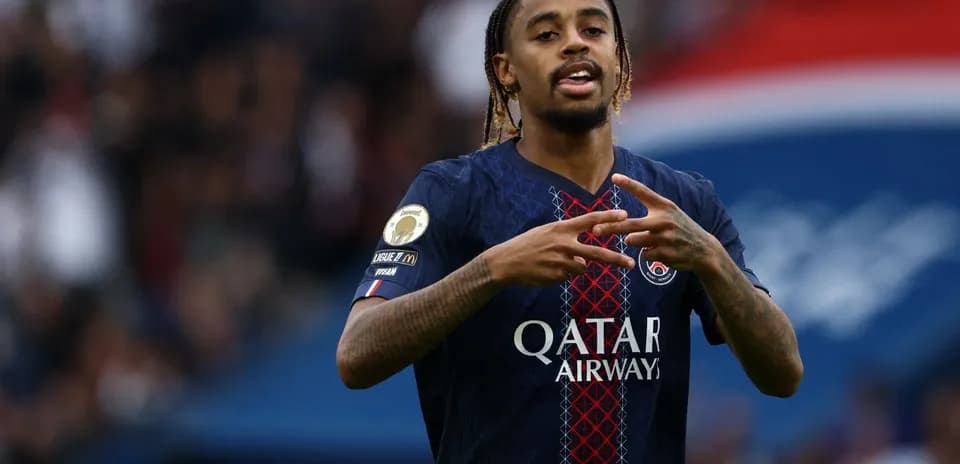 Player gesturing during a match for PSG