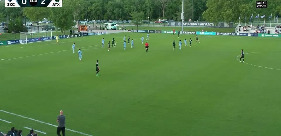 Match action between Austin II and Sporting KC II