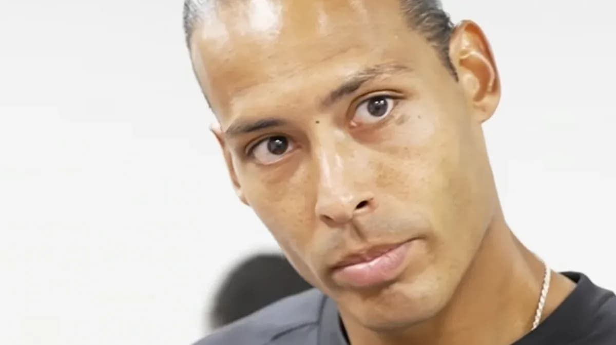 Player looking at the camera during an interview