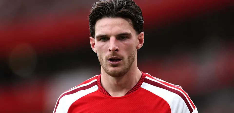 Player wearing Arsenal jersey during match