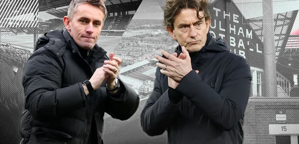 Two football managers applauding during match preparation