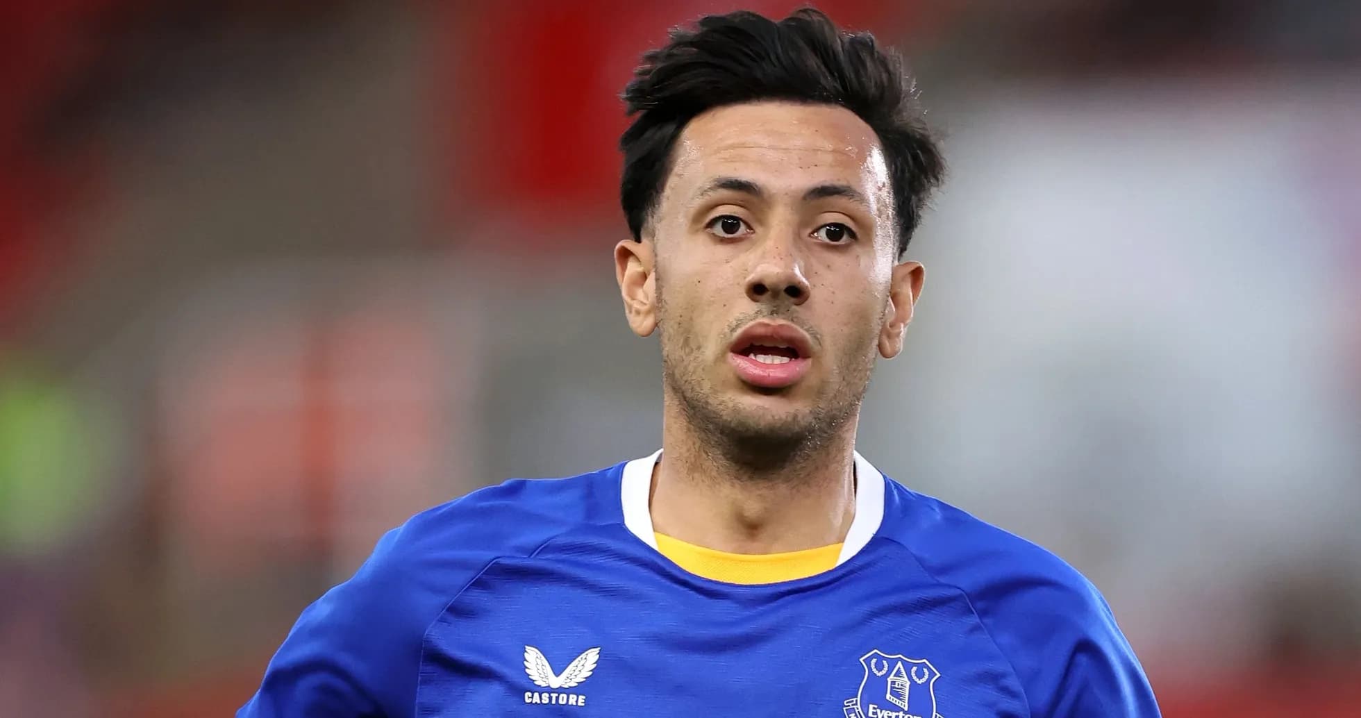 Everton player on the field during match