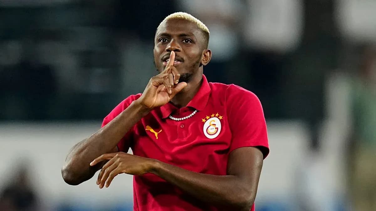 Player making a shushing gesture during match