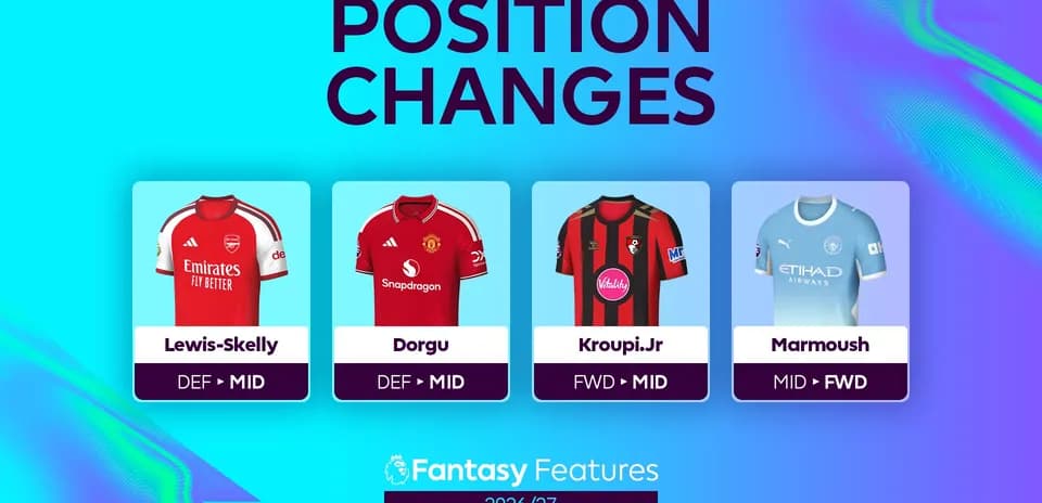 Fantasy football position changes for four players