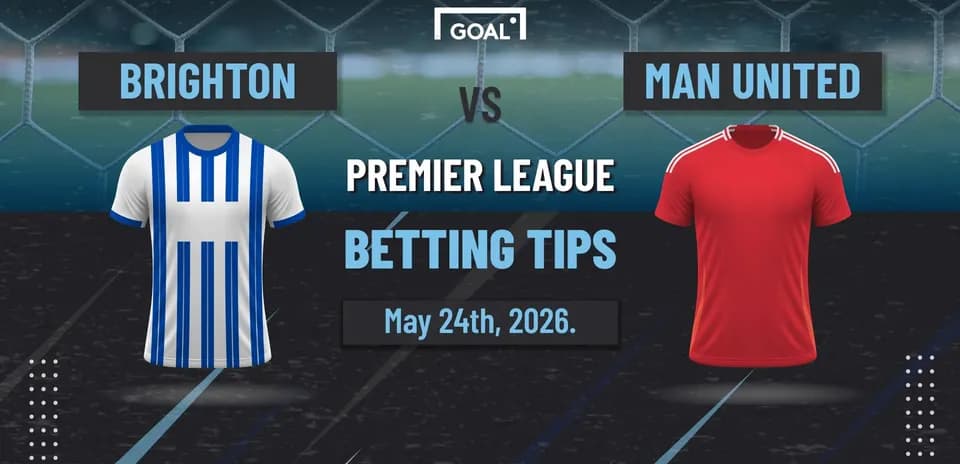 Brighton and Manchester United jerseys for Premier League match