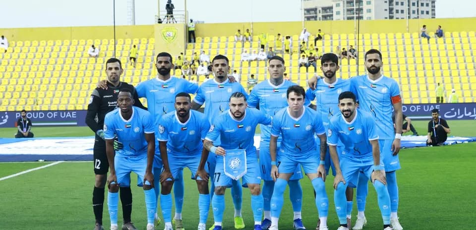 Ajman U23 team posing for match photo