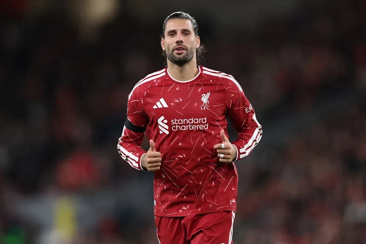 Player warming up in Liverpool training kit