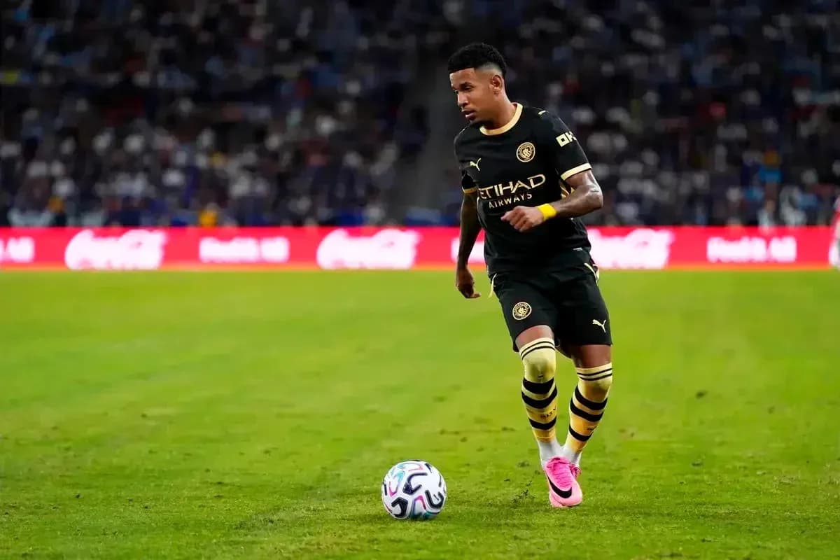 Player dribbling the ball during a match