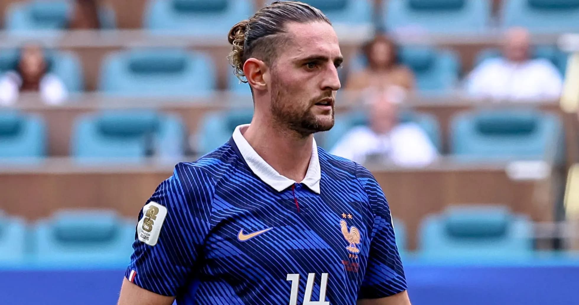 Football player in France kit during match