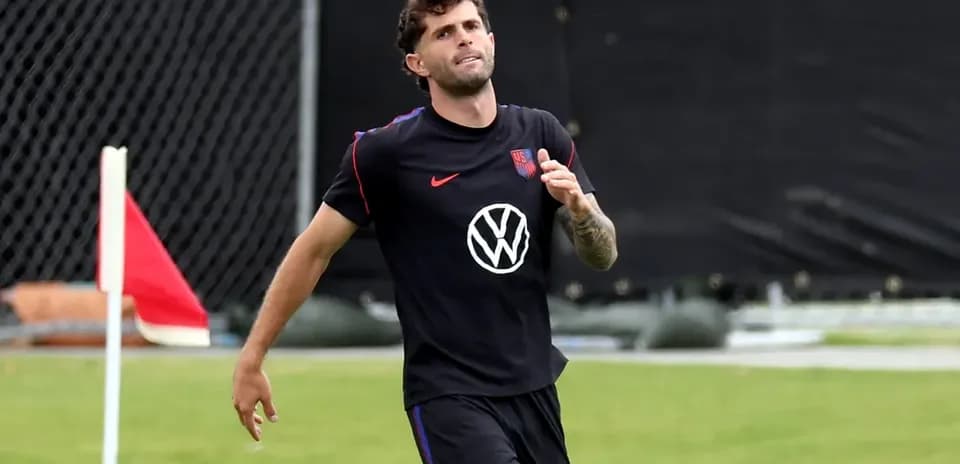 Player jogging during training session on field