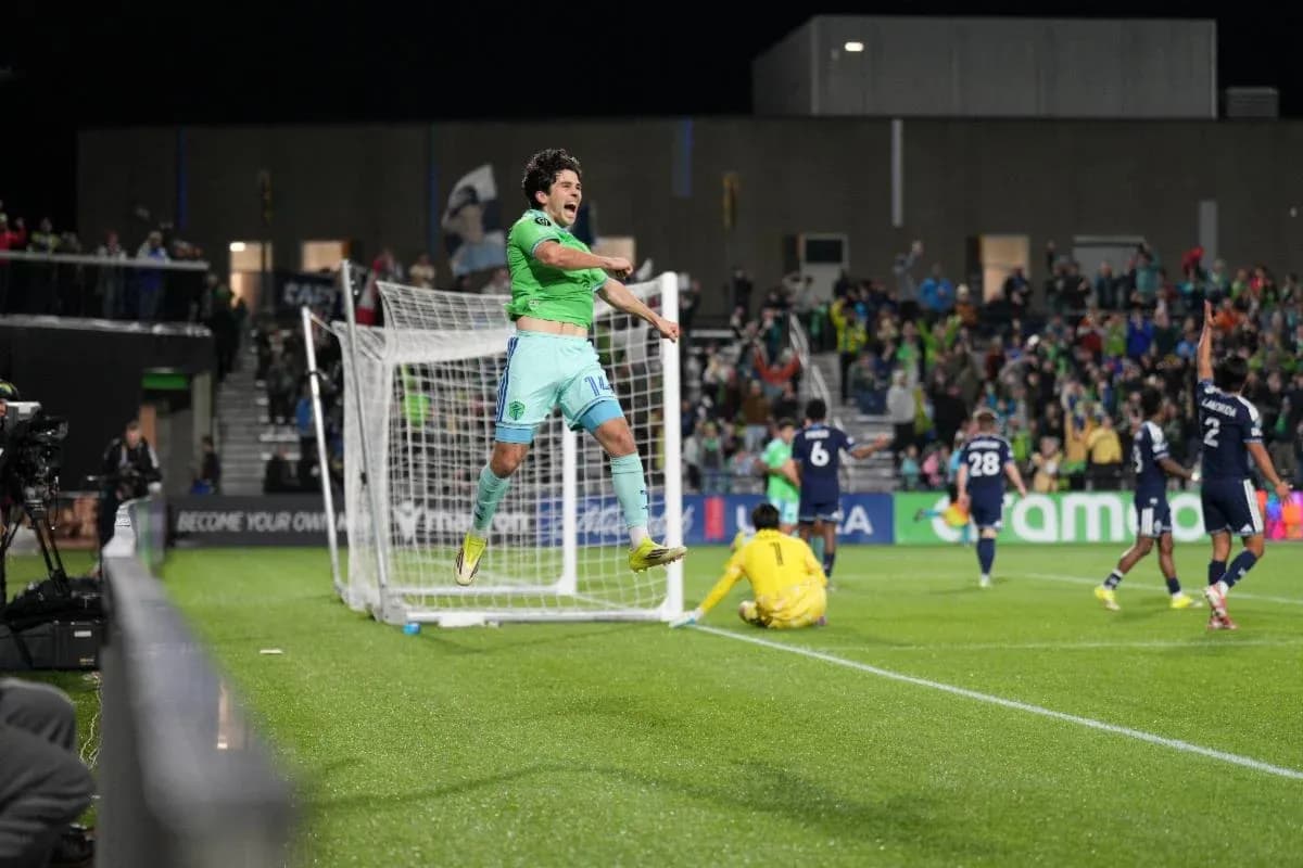 Player celebrating after scoring a goal