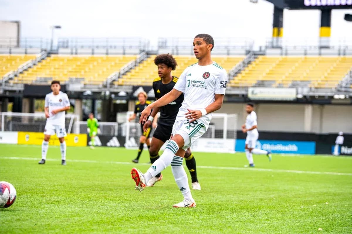 Columbus Crew II player in action during match