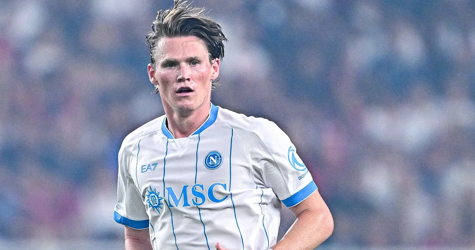 Player wearing Napoli jersey during match action